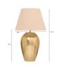 Bunsen Beige Cotton Shade Night Lamp With Mild Steal Base