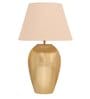 Bunsen Beige Cotton Shade Night Lamp With Mild Steal Base