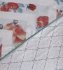 Beige Cotton Floral 150 GSM Single Bed AC Room Blanket Dohar