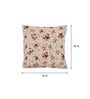Beige Floral Cotton 16 x 16 Inches Cushion Covers (Set of 5)
