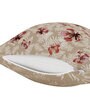 Beige Floral Cotton 16 x 16 Inches Cushion Covers (Set of 5)