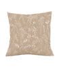 Beige Floral Cotton 16 x 16 Inches Cushion Covers (Set of 5)