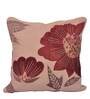 Brown Floral Cotton 18 X 18 Inches Cushion Covers (Set Of 2)
