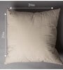 Beige Cotton Floral 20x20 inches Cushion Cover