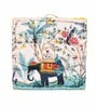 Beige Cotton Floral 24x24 inches Floor Cushions (Set of 2)