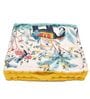 Beige Cotton Floral 24x24 inches Floor Cushions (Set of 2)