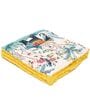 Beige Cotton Floral 24x24 inches Floor Cushions (Set of 2)