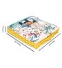 Beige Cotton Floral 24x24 inches Floor Cushions (Set of 2)
