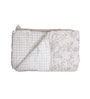 Beige Cotton Floral 350 GSM Double Bed Reversible Quilted Comforter