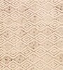 Beige Cotton Geometric 4 x 6 Hand Woven Dhurrie