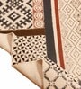 Beige Cotton Geometric 4 x 6 Hand Woven Dhurrie