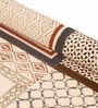 Beige Cotton Geometric 4 x 6 Hand Woven Dhurrie