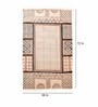 Beige Cotton Geometric 4 x 6 Hand Woven Dhurrie