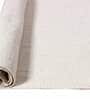 White Cotton Solid 3x2 Hand Woven Dhurrie