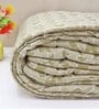 Beige Cotton Blend Geometric 150 GSM Double Comforter