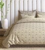 Beige Cotton Blend Geometric 150 GSM Double Comforter