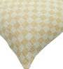 Beige Geometric Cotton 16 x 16 Inches Cushion Cover