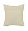 Beige Geometric Cotton 16 x 16 Inches Cushion Cover