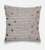 Beige Geometric Cotton 16 x 16 Inches Cushion Covers (Set of 2)