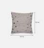 Beige Geometric Cotton 16 x 16 Inches Cushion Covers (Set of 2)