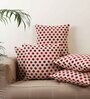 Beige Cotton Geometric 18x18 inches Cushion Covers (Set of 2)