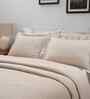 Beige Cotton Geometric Print 110 GSM Double Bed Quilt
