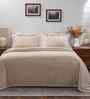 Beige Cotton Geometric Print 110 GSM Double Bed Quilt
