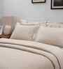 Beige Cotton Geometric Print 110 GSM Single Bed Quilt