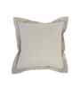 Beige Cotton Geometric Print 18x18 inches Square Cushion Cover