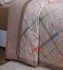 Beige Cotton Polyester Geometric Print 121 GSM Single Bed Quilt
