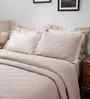 Beige Cotton Polyester Solid 100 GSM Single Bed Quilt