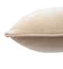 Beige Cotton Polyester Solid 12x12 inches Square Cushion Cover