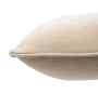 Beige Cotton Polyester Solid 16x16 inches Square Cushion Cover