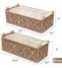 Set of 2 Beige Cotton Rope & Iron Frame Organisers