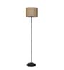 Beige Cotton Shade Club Floor Lamp Iron Base
