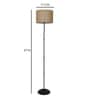 Beige Cotton Shade Club Floor Lamp Iron Base