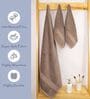 Beige Cotton Solid  500 GSM Bath & Hand Towels Pack of 3 (1Bath 2 Hand)