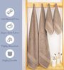 Beige Cotton Solid  500 GSM Bath & Hand Towels Pack of 4 (2 Bath 2 Hand)