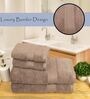 Beige Cotton Solid  500 GSM Bath & Hand Towels Pack of 4 (2 Bath 2 Hand)