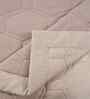 Beige Cotton Solid 100 GSM Double Bed Quilt