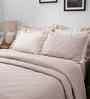 Beige Cotton Solid 100 GSM Double Bed Quilt