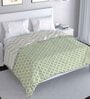 Beige Cotton Geometrical 120 GSM Reversible Double Bed Dohar