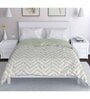 Beige Cotton Geometrical 120 GSM Reversible Double Bed Dohar