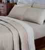 Beige Cotton Solid 120 GSM Single Bed Quilt