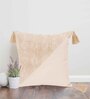 Beige Traditional Cotton 14 x 14 Inches Cushion Cover