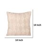 Beige Traditional Cotton 14 x 14 Inch Cushion Cover