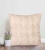 Beige Traditional Cotton 14 x 14 Inch Cushion Cover