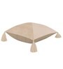 Beige Traditional Cotton 14 x 14 Inches Cushion Cover