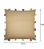 Beige Cotton Solid 14x14 inches Cushion Covers (1Pc)