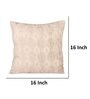 Beige Traditional Cotton 16 x 16 Inches Cushion Cover